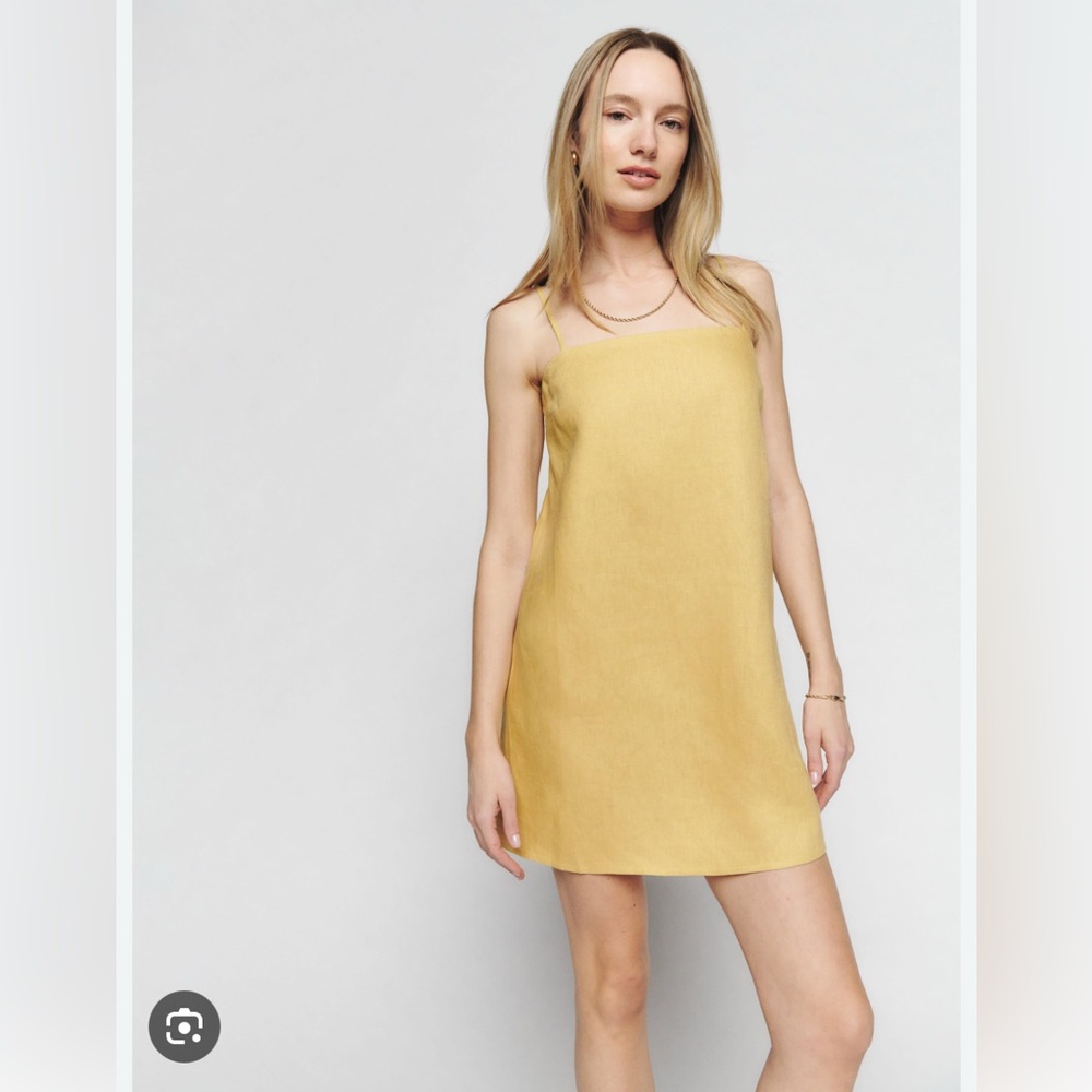 REFORMATION size L women’s dress Aubree Linen Tuscan Sun